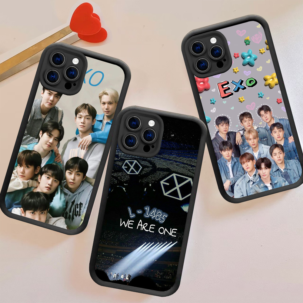 SOFTCASE เคสสําหรับ iPhone 16 14 15 17 Pro Max FB-18 K-POP EXO