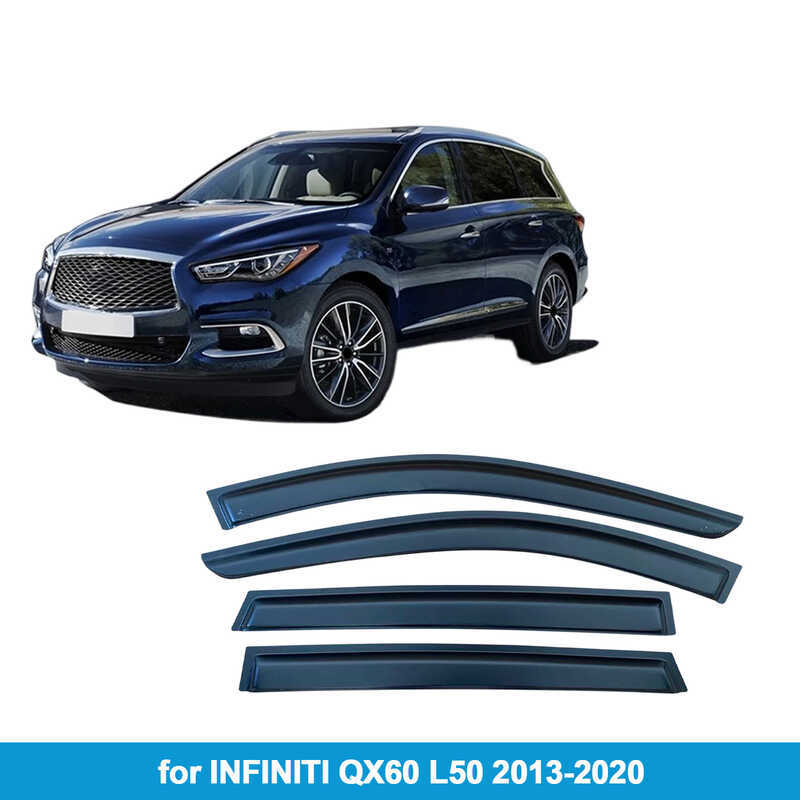 เหมาะสําหรับ INFINITI INFINITI QX60 L50 2013-2020 Rain Block Side Window Deflector Rain Eyebrow