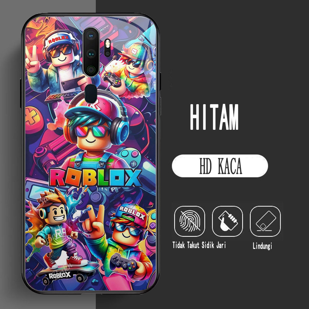 Y-20 Roblox HD Glass Casing สําหรับ OPPO Reno 2F A5 F11 12F 2Z F17 A9 2020 Pro Case