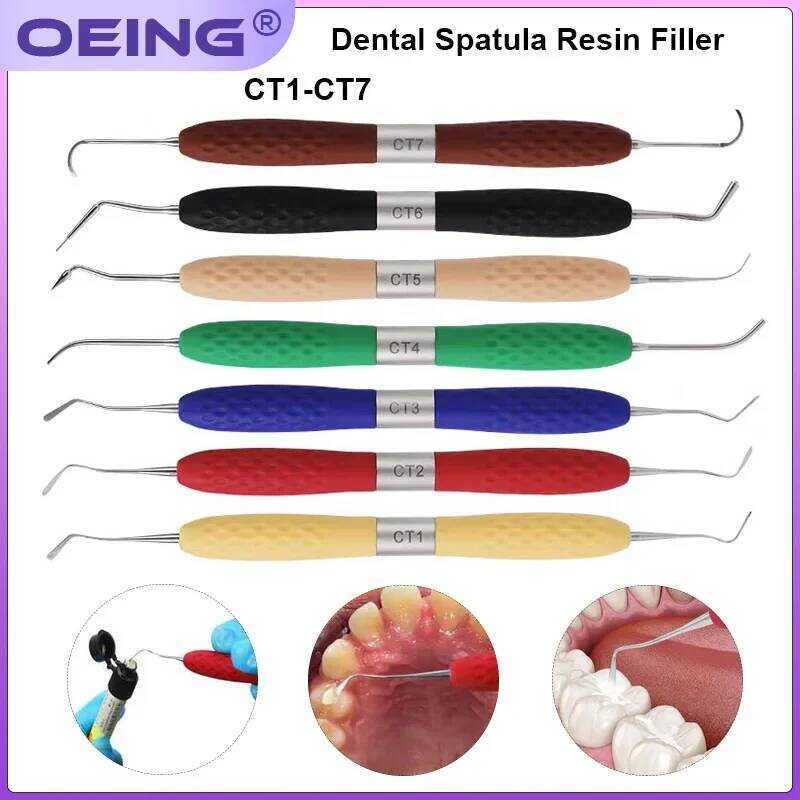 C Dental Resin Filler Aesthetic Restoration Kit Silicone Handle For Resin Knife Composite Resin Fil