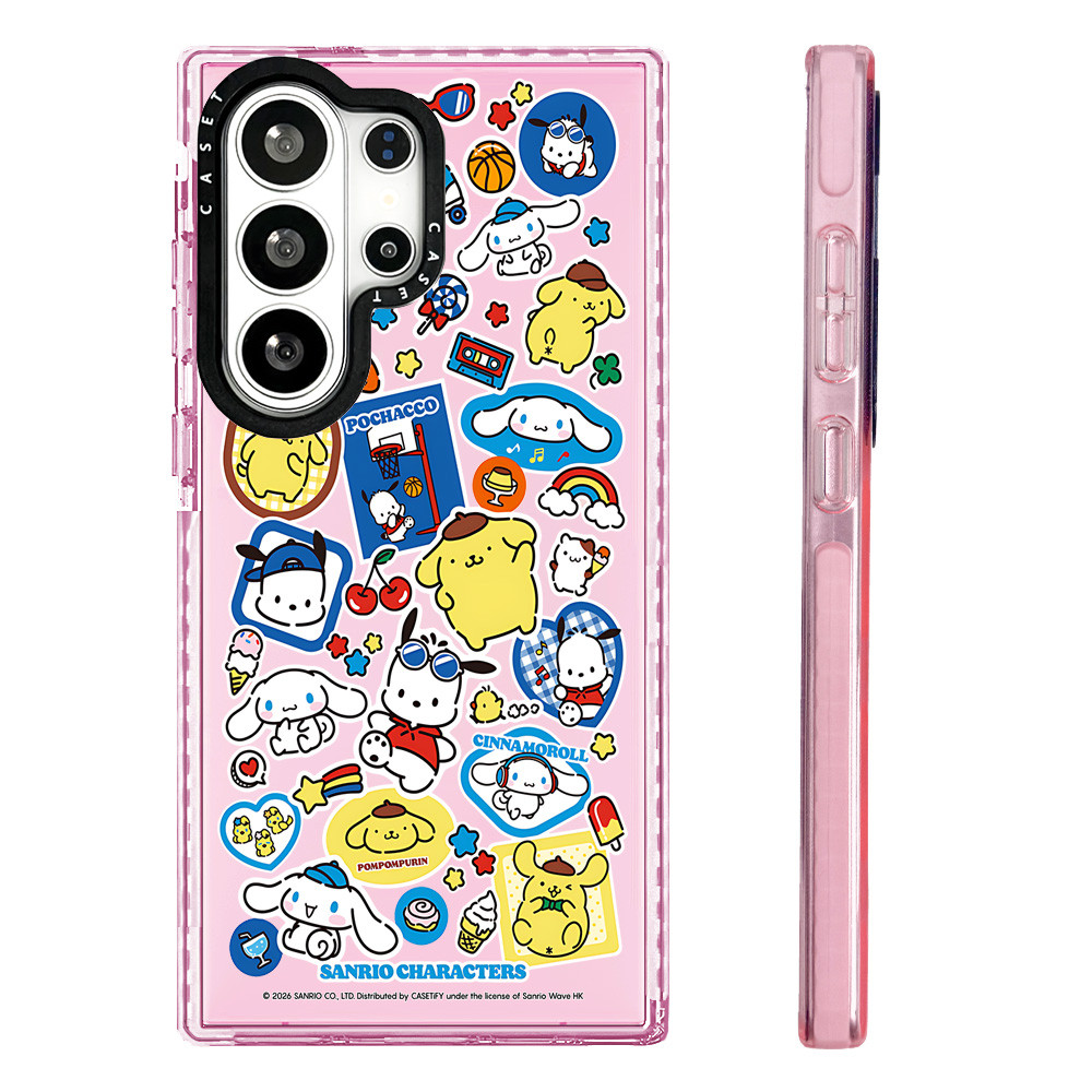 น่ารักการ์ตูนลูกสุนัข Pals สติกเกอร์ Mania สําหรับ Galaxy S24 S25FE S23ULTRA S24ULTRA S25ULTRA S26UL