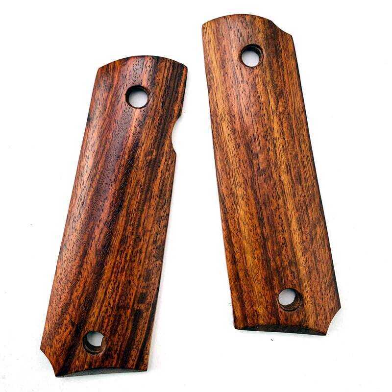 2Pieces 1911 Grips Zambia Red sandalwood Handle Grips Patch Custom Grips CNC Handle Grips