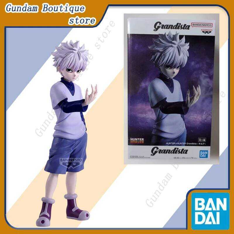 C Bandai Genuine BANPRESTO Hunter×Hunter Grandista Killua Zoldyck Anime Action Figure Collectible M