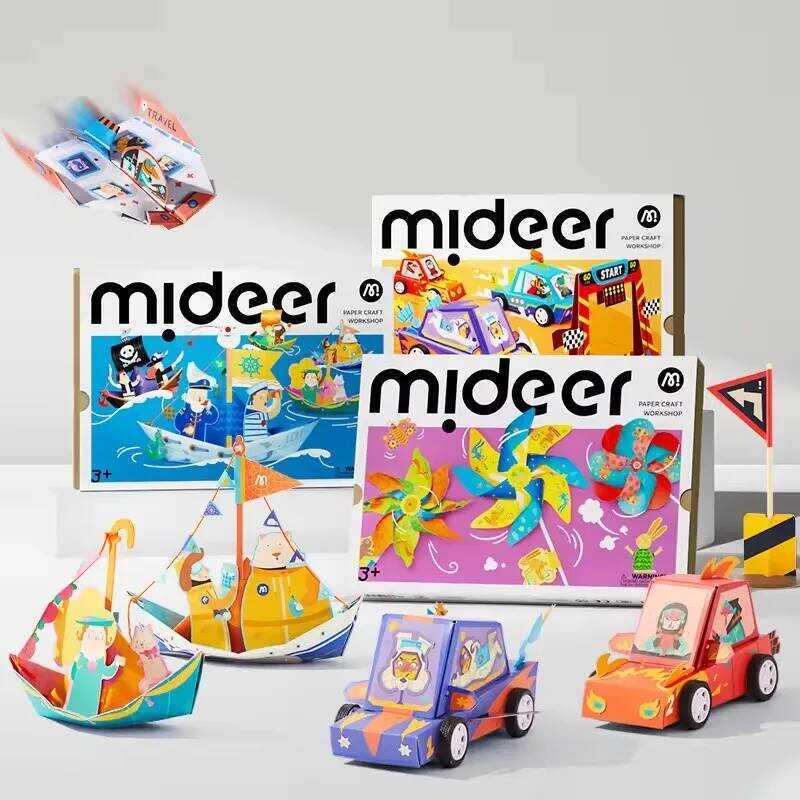 C Mideer Paper Craft Worhop A Variety Of Classic Handmade Toys Paper Planes Racing Cars Boats Handm