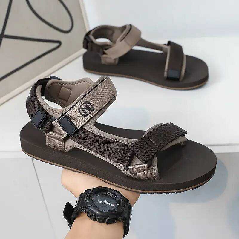 C Summer Sandals Slides Beach Shoes Mens Gladiator Sandals Flat Rome Shoes Style Summer Casual Shoe