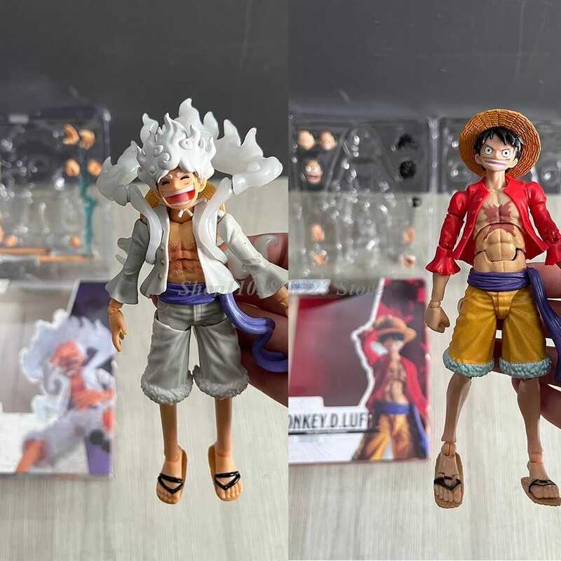 C S.H.Figuarts Monkey D Luffy Figure White Nika Luffy Gear5 SHF Figure Movable Joints Collection Mo