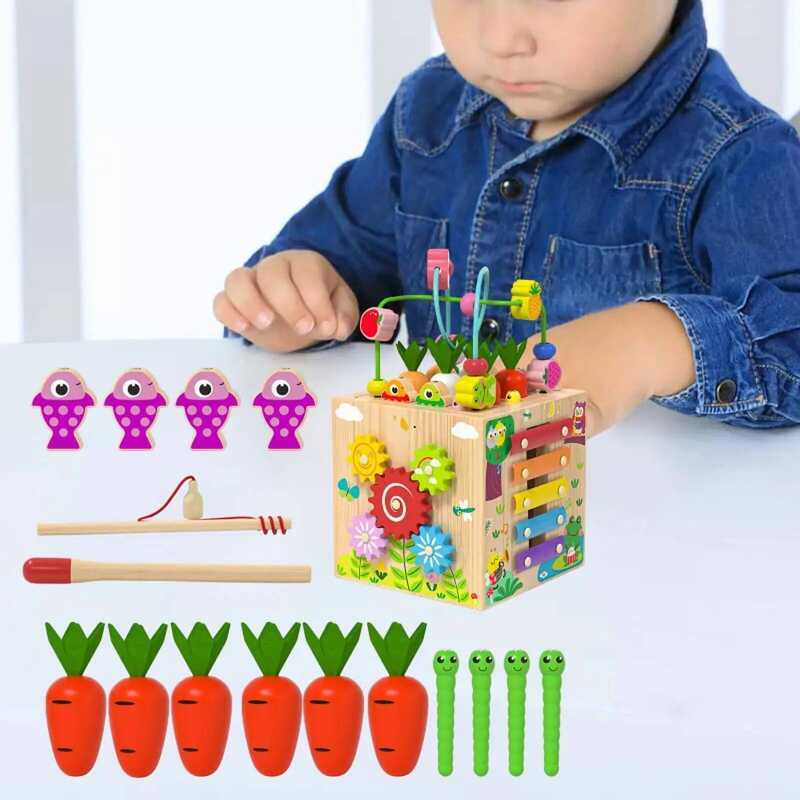 C 8 In 1 Activity Cube Toy Eduional For Kids Children Boys Girls 1 Year Old
