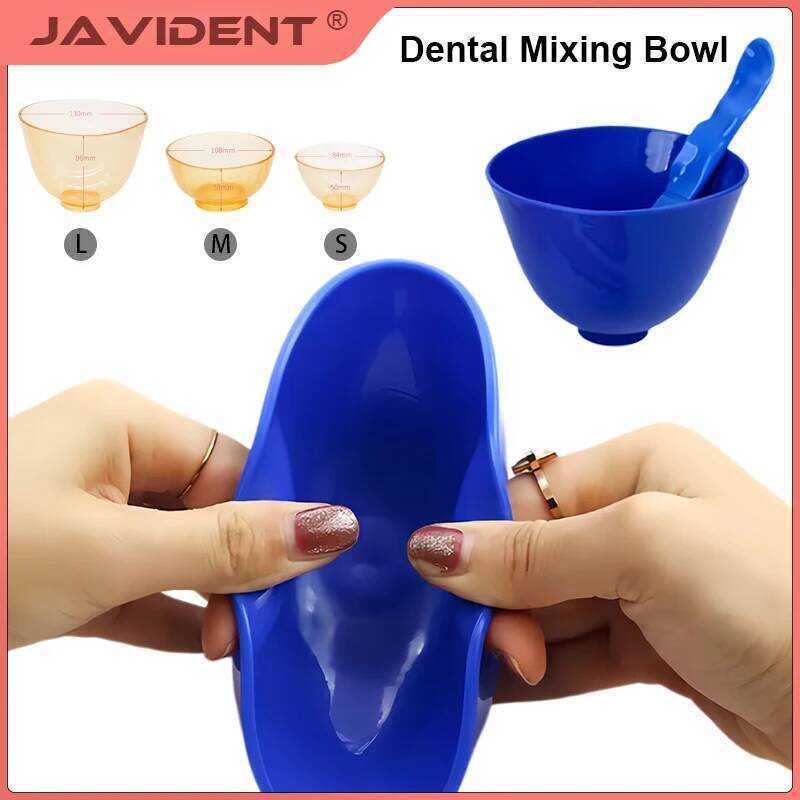 C 1Pcs Dental Colored Silicone Bowl Transparent Skin Bowl Highly Elastic And Soft Oral Instrument M