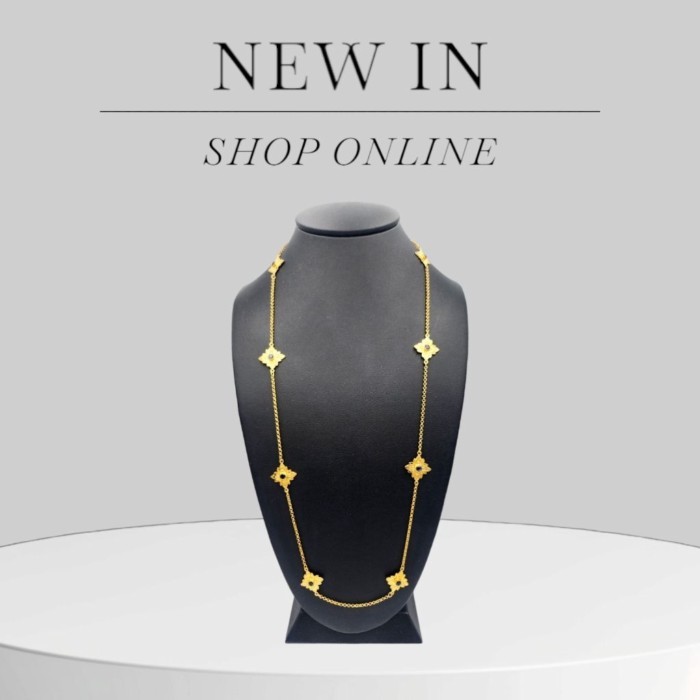 Flora Gold Line with Iolite