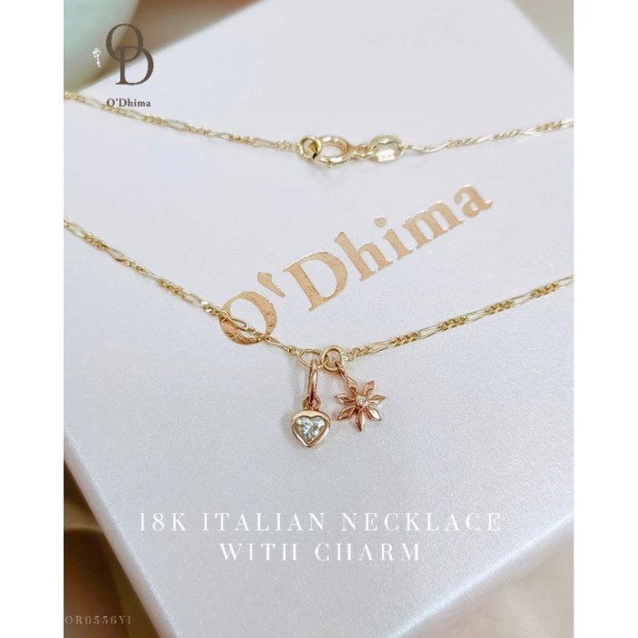 O'Dhima  สร้อยคอเพชรทอง18K YG 1.71g. ความยาว 18นิ้ว  (OR0556Y1)