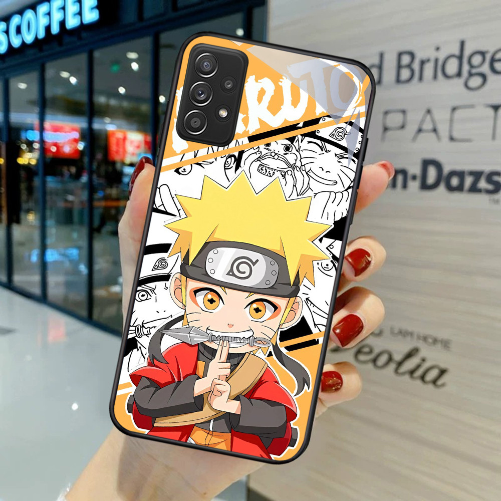 FB-49 Uzumaki Naruto HD แก้วกรณีปลอก Kaca สําหรับ Samsung A23 FE A52 A55 M15 S21 A13 Plus Ultra 5G