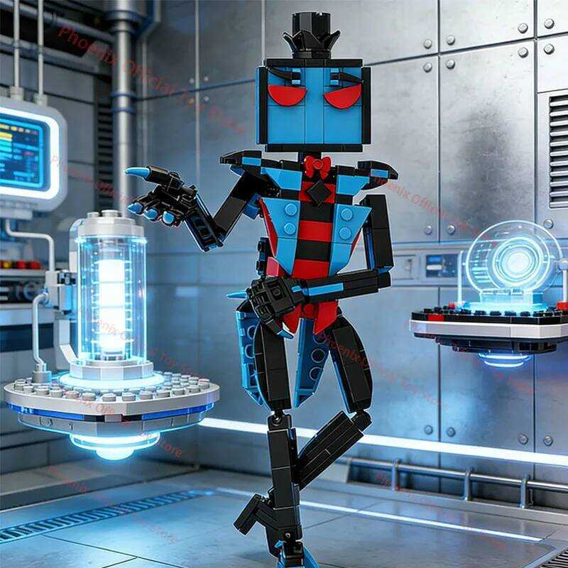 C New Hazbin Hotel Vox Building Bloc Toys Assembly Model Hazbin Hotel Collection Bric Action Figure