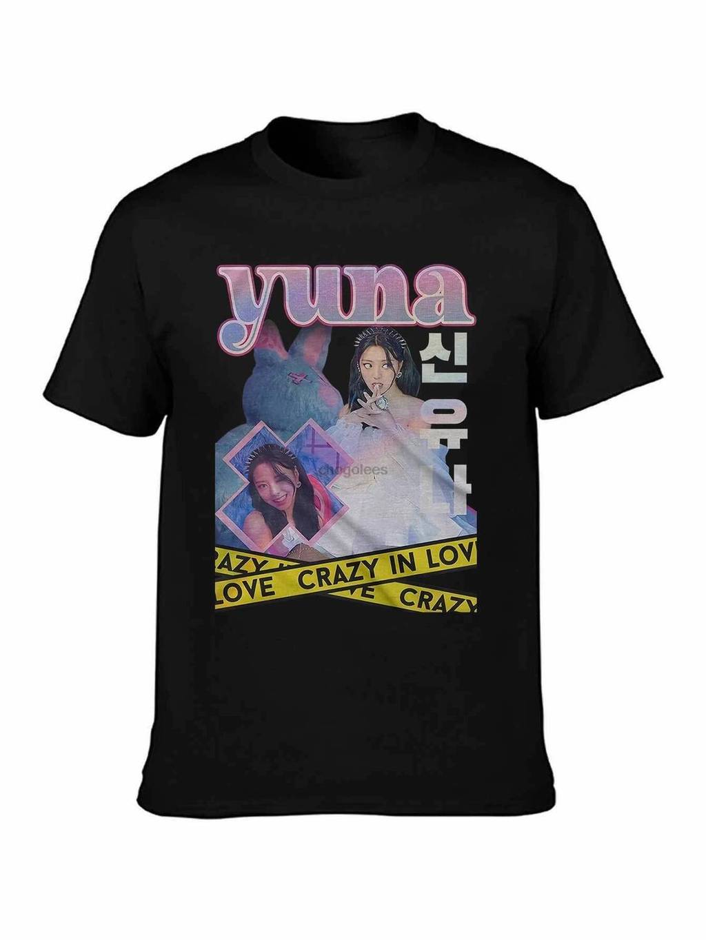 เสื้อยืด YUNA ITZY KPOP สำหรับผู้ชาย