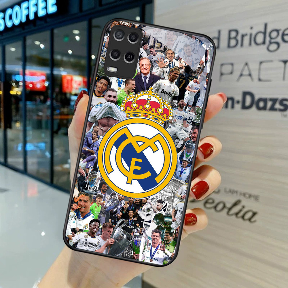 FB-36 Real Madrid Club ฟุตบอล HD แก้วกรณีปลอก Kaca สําหรับ OPPO Reno A58 A18 11 A57 A79 A98 11F 8T A
