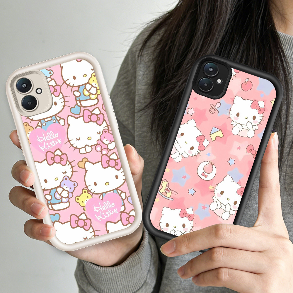 HP O-22 Hello Kitty เคสโทรศัพท์ซิลิโคนสําหรับ Xiaomi Redmi หมายเหตุ 13C A2 6A 9A 7 K60 9T A1 Ultra P