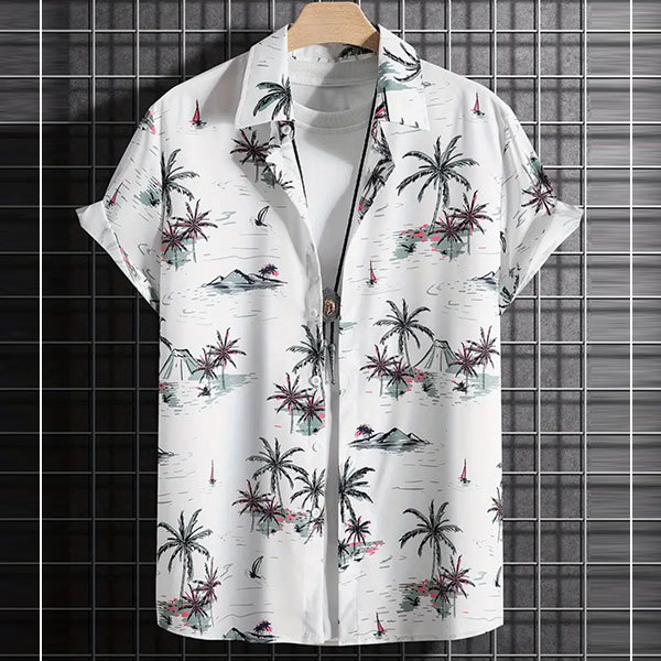 278MALL ฤดูร้อน Hawaiian Aloha Beach เสื้อโปโลแขนสั้น Boracay เสื้อสําหรับชาย Unisex 54