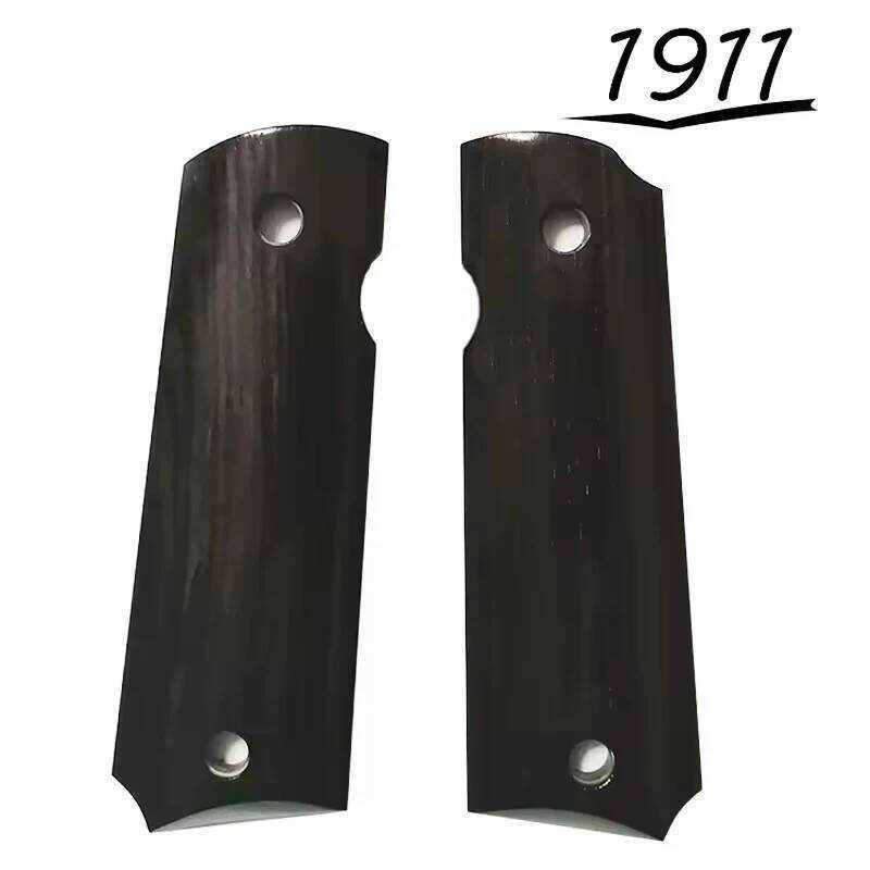 1Pair 1911 Grips African Ebony Handle Patch Custom Non-slip Scales Patches For CNC 1911 Handle Grip