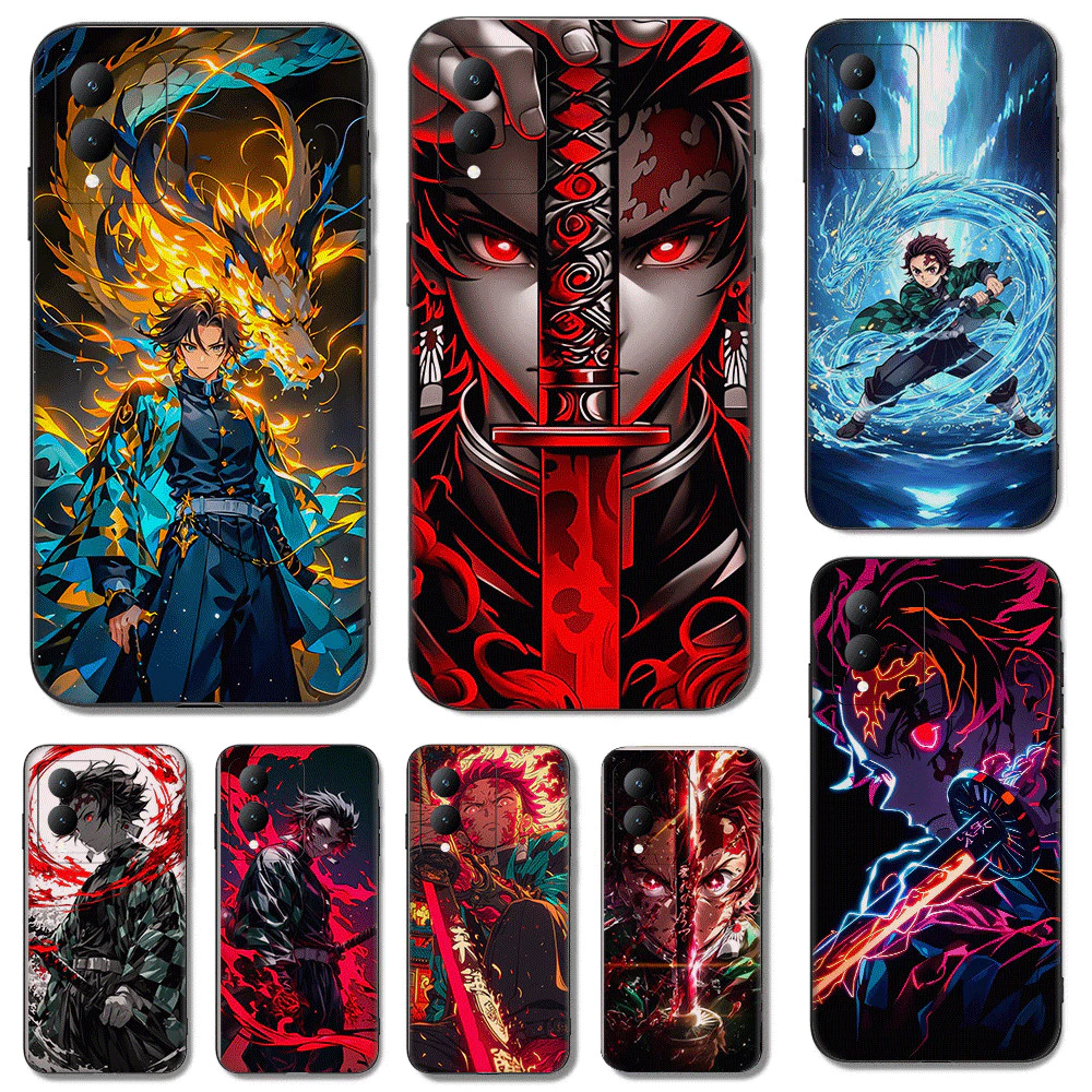 เคสโทรศัพท์ TPU ลาย Demon Slayer สำหรับ Vivo Y01 Y02T Y02 4G Y03 Y5S Y11 Y11S Y20i Y20S Y12S Y12A Y15S Y15A Y16 Y17 Y12 Y15 Y17S