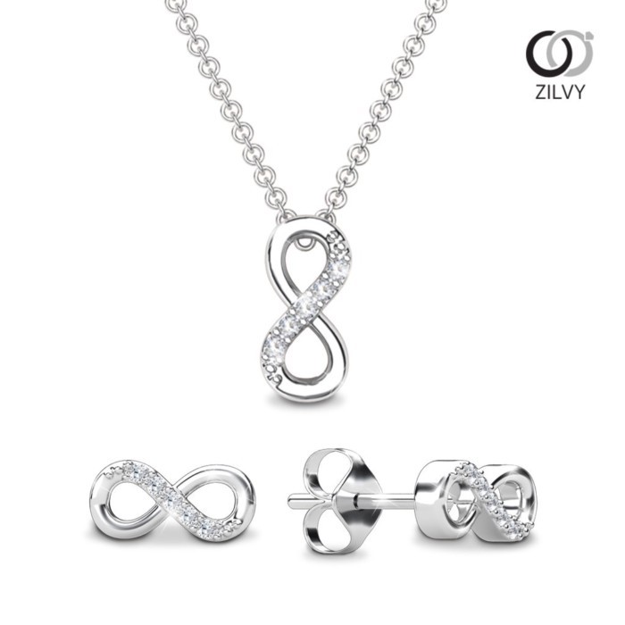 Zilvy - เซทสร้อยคอพร้อมจี้ และต่างหู (P102/RER072)