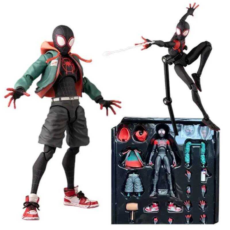 C Marvel Legends Sentinel Spiderman Action Figure - Spider-Verse Miles Morales, Peni & Shnime Statu