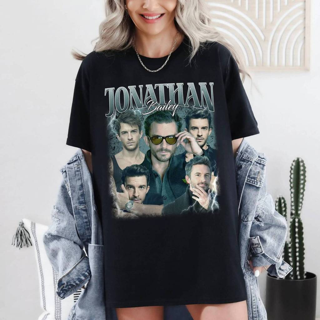 Jonathan Bailey Vintage Unisex เสื้อยืดหลวมสำหรับทั้งชายและหญิง ระบายอากาศได้ดี เหมาะสำหรับฤดูร้อน