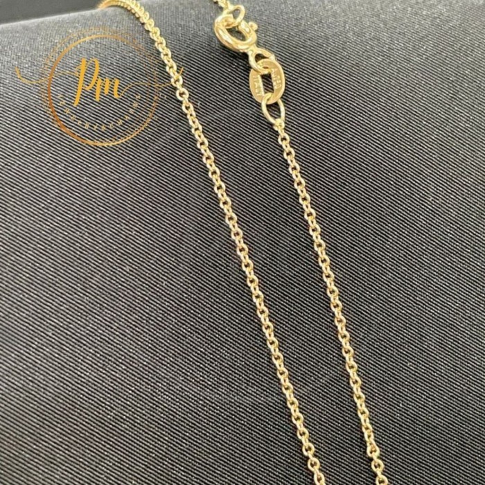สร้อยคอทองแท้ PM ตะขอก้ามปู ทองคำแท้ 18k Italy (750) ลายทิฟฟานี มีใบรับประกันจากทางร้าน