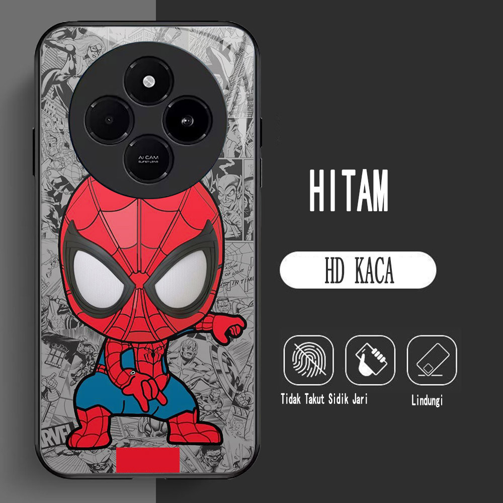 Y-1 Spider-Man HD Glass Casing สําหรับ Xiaomi POCO X3 C75 C3 NFC C31 Pro Case