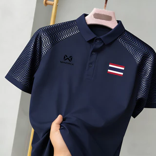 เสื้อโปโล วอริกซ์ ดีไซน์สวย ลายพิเศษที่ไหล่ มีโลโก้ธงชาติไทย ใส่ลําลอง