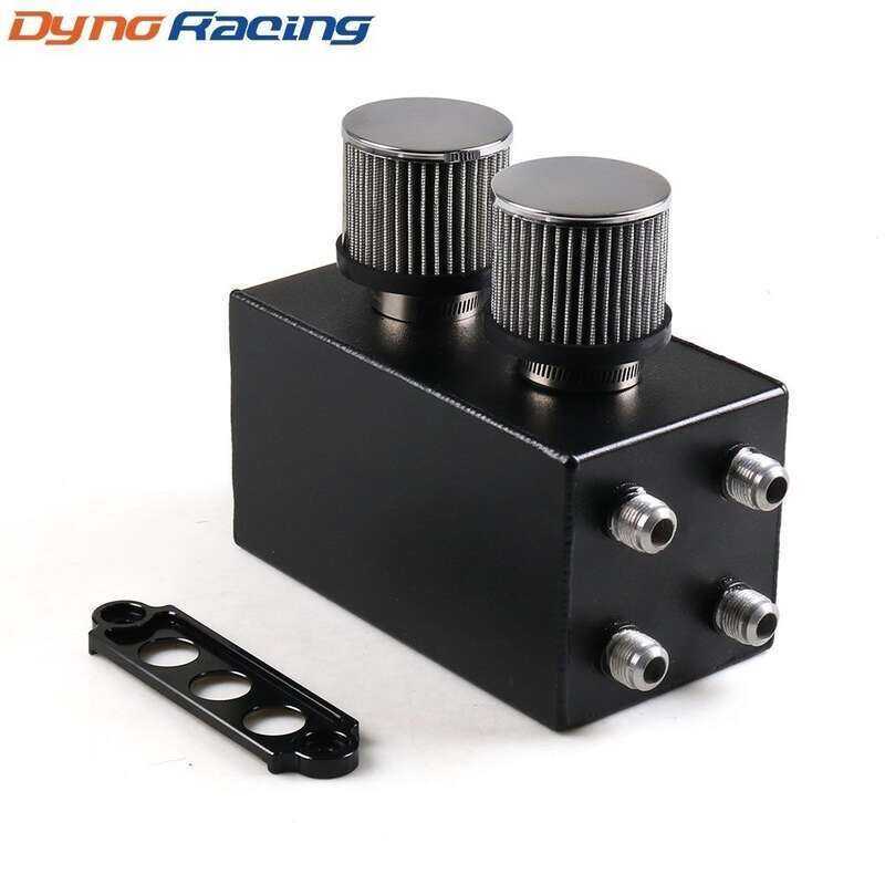 Racing Oil Catch Can Breather Tank สําหรับ Honda Civic Integra EK EG DC พร้อม AN10 อุปกรณ์สีดําสี Au