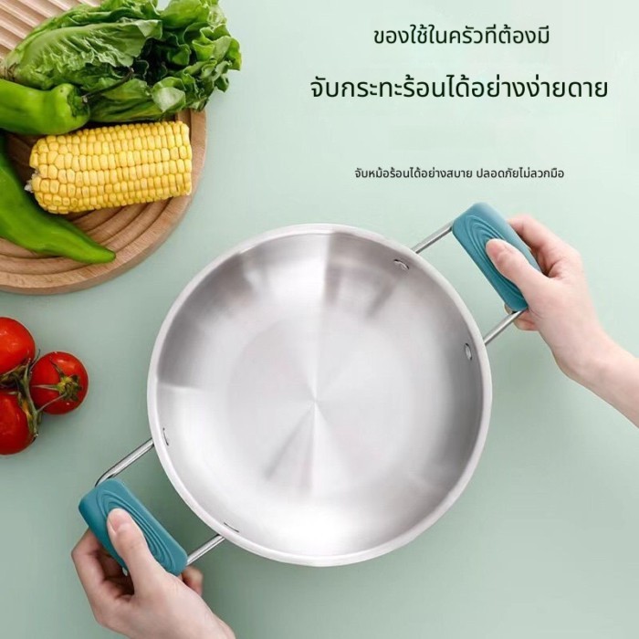 ซิลิโคนหนาพิเศษป้องกันน้ําร้อนลวกคลิปทนอุณหภูมิสูงเหล็กหล่
