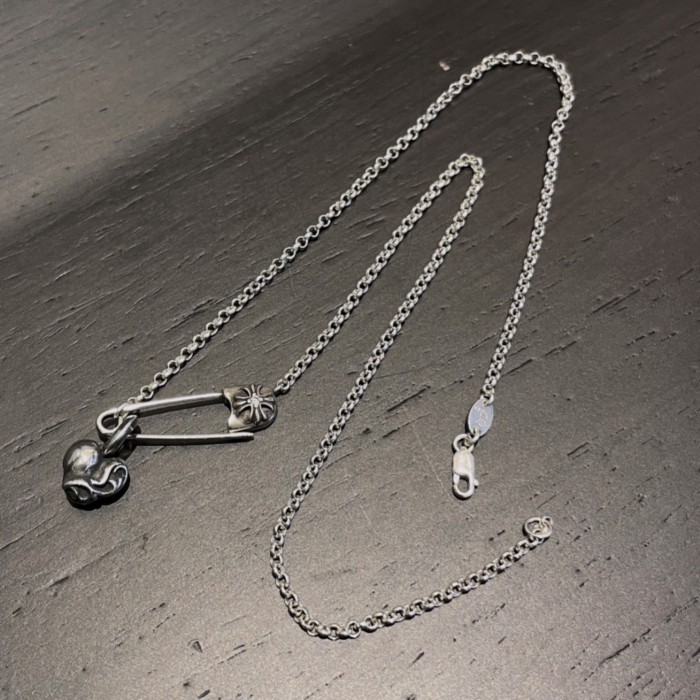 Chrome 925 Hearts s925 Sterling Silver Seiko Chain Necklace Pin