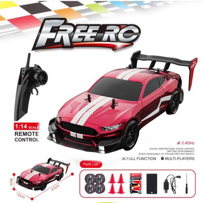 C RTR MUSTANG 2.4G Drift Car 1:14 4Wd Electric Remote Control Cars High Speed Racing Car RC Racing