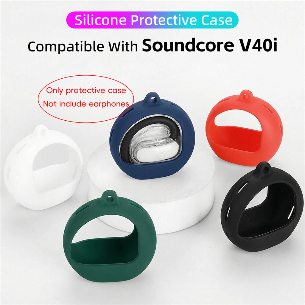 เคสซิลิโคนพร้อมพวงกุญแจสําหรับ Soundcore V40i (เฉพาะฝาครอบป้องกันหูฟัง)
