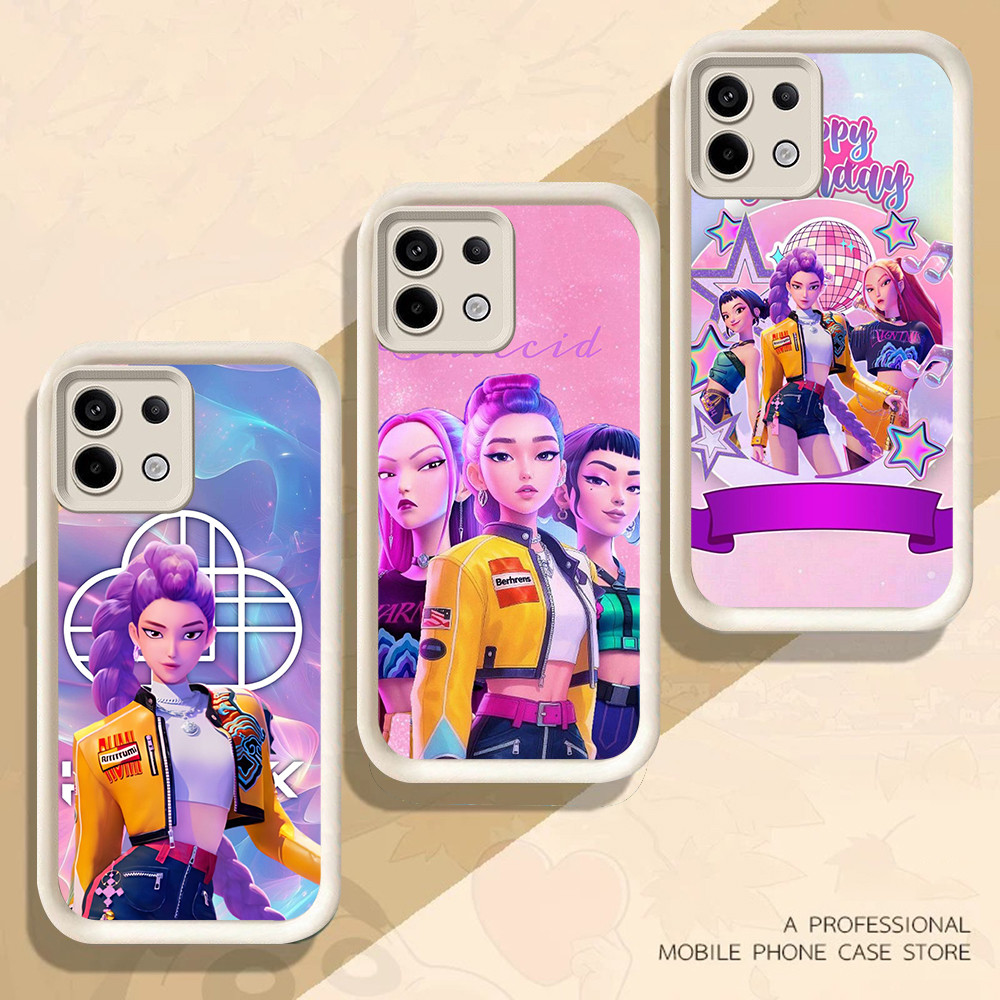 ปลอกสีดําสําหรับ Infinix Note HOT 30I 9 30 40 HOT30PlayNFC 11 Pro Play FB-19 KPop Demon Hunters