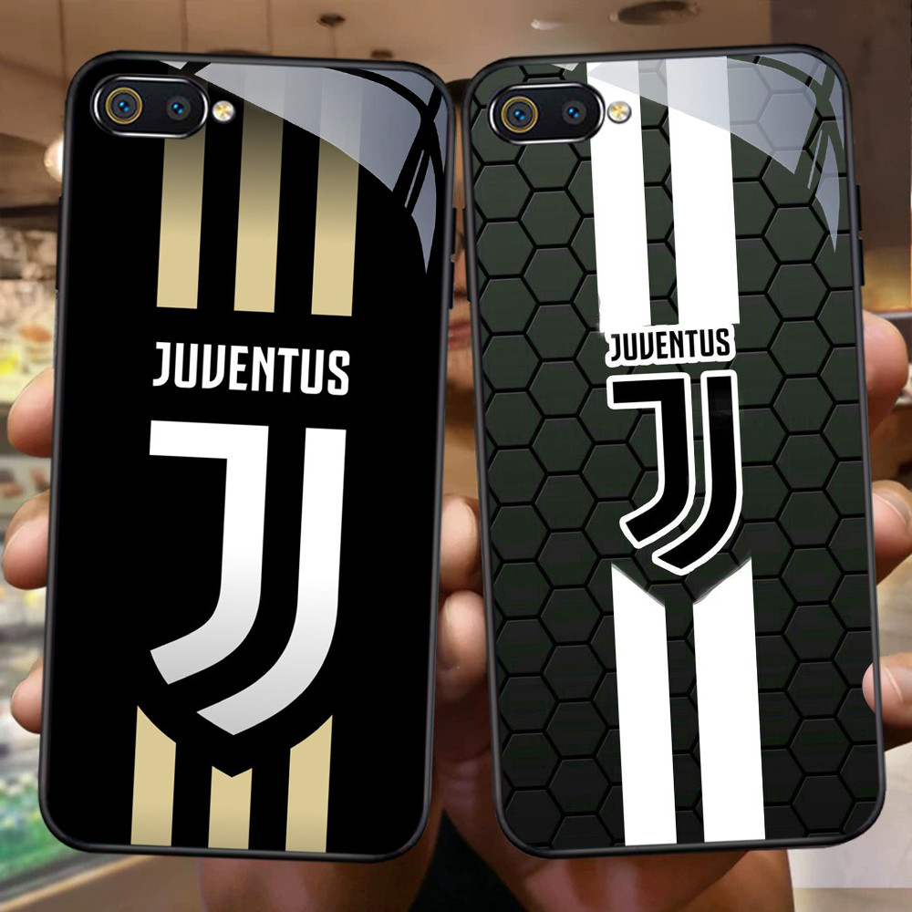FB-17 J-Juventus Club HD Glass Case Casing Kaca สําหรับ Realme Narzo C21Y 30A 7i 20 C53 C25Y C15 C21
