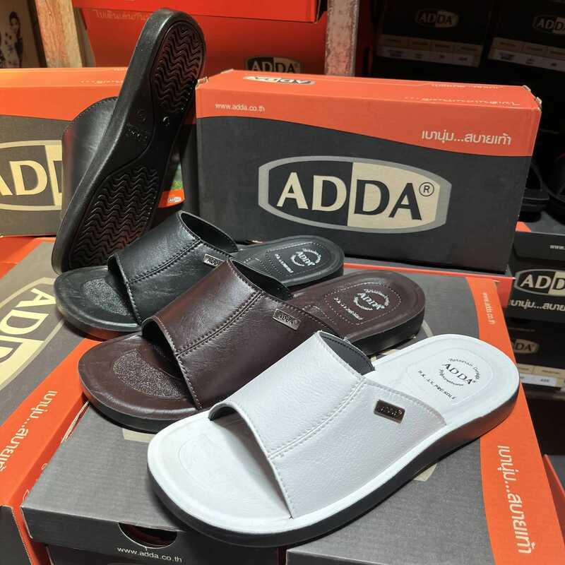 Adda-7Q04 รองเท้าแตะแบบสวมลำลอง PU Size:38-45