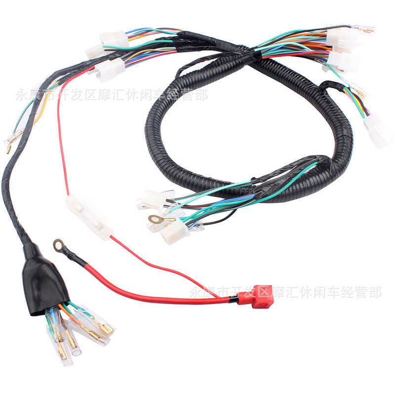 รถจักรยานยนต์เหมาะสําหรับ Honda ZJ125 CG125 Italika DT125 FT125 วงจรสายรัดสายไฟรถยนต์ทั้งคัน