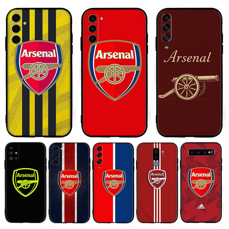 สําหรับ Samsung S7 Edge S8 Plus S9 S10 S10E Lite S20 Ultra Arsenal TPU สีดําซิลิโคนอ่อนนุ่มเคสโทรศัพ