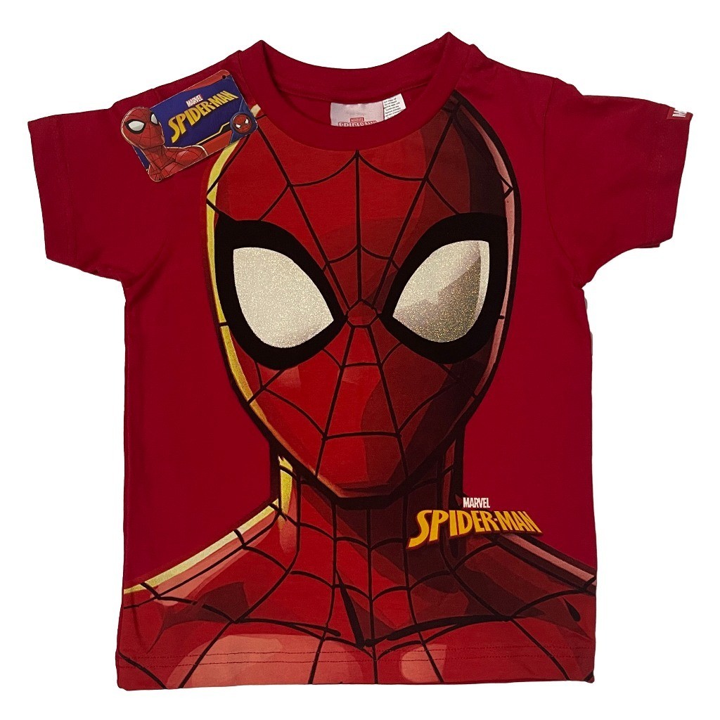 Disney Marvel Avengers Spiderman Pattern 3D Printing T-shirt Boys Kids Red T-Shirt
