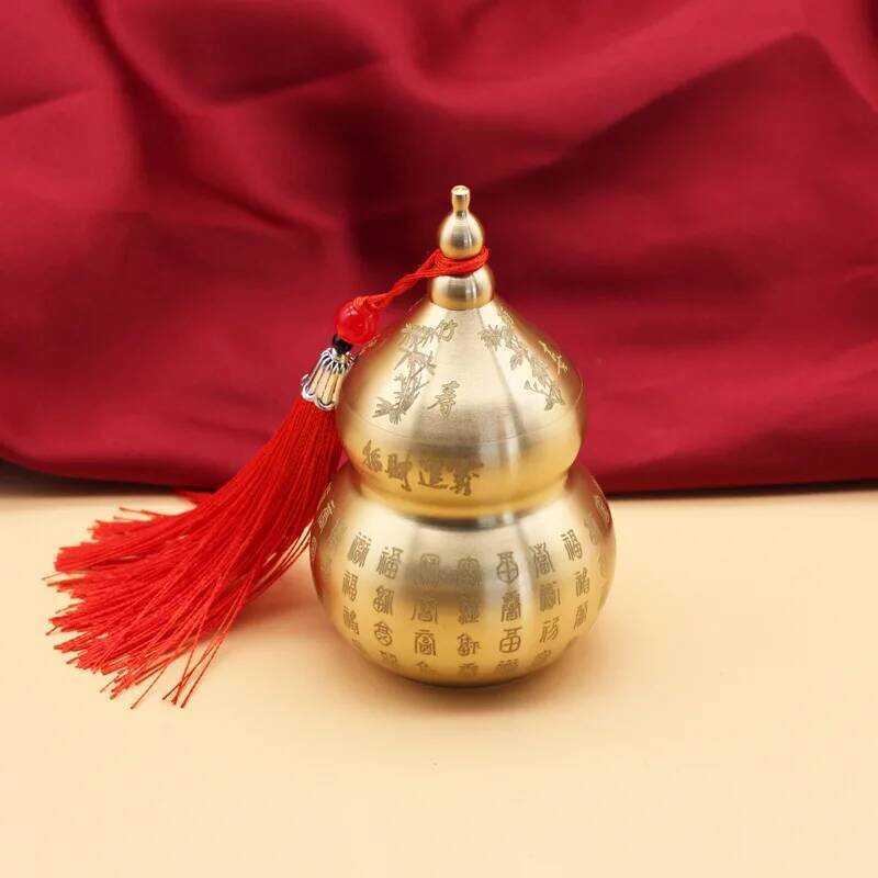 C 1 Pc Brass Baifu Gourd Decoration Attract Wealth Living Room Bedroom Home Decor Housewarming Gift