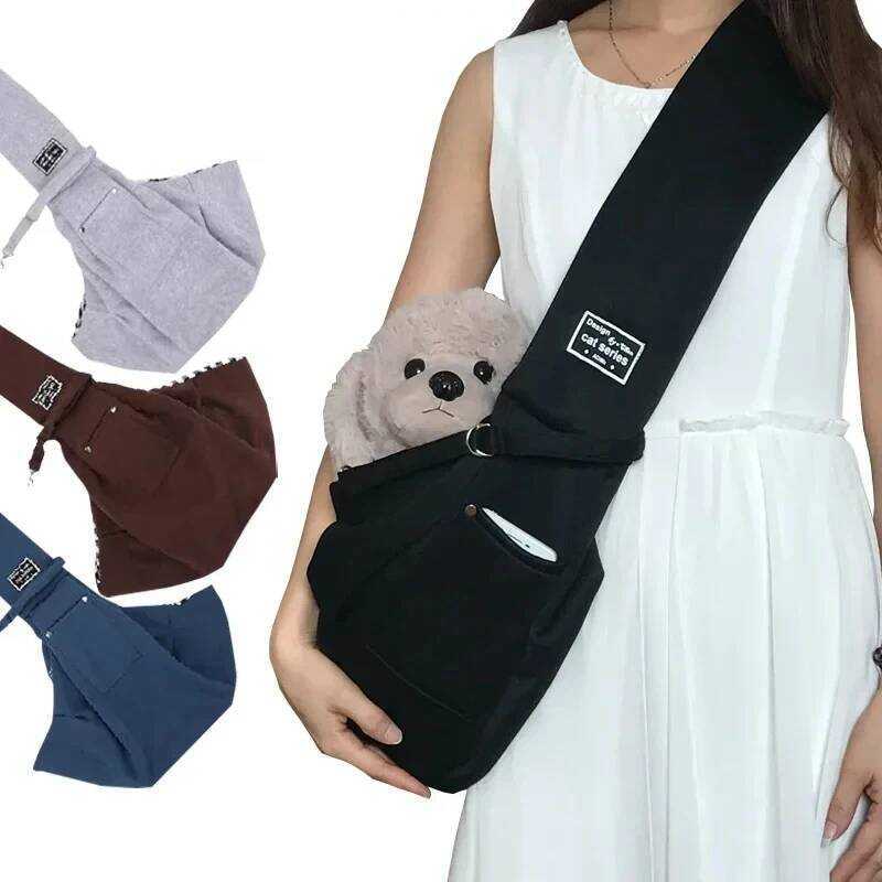 C Pet Crobody Shoulder Carrier Outdoor Travel Portable Cat Puppy Sg Carrier Cat Backpac Dog Carryin