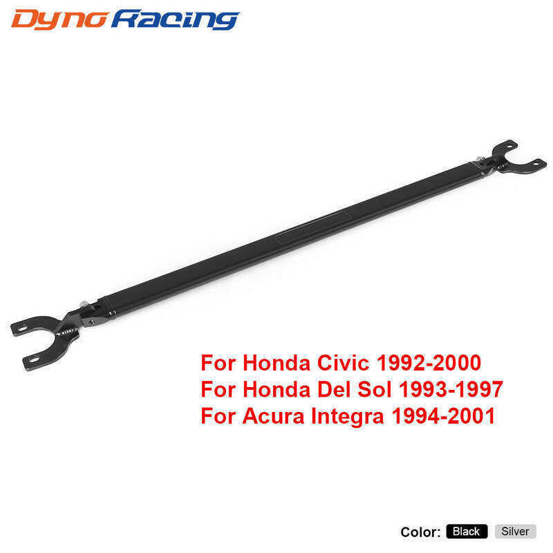 สีดําด้านหลัง Upper Strut Brace Bar Fit สําหรับ Honda Civic 92-95 EG/93-97 Del Sol/94-01 Integra DC2