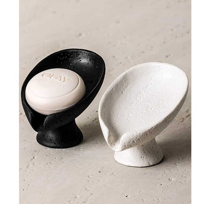 Leaf Shape Self-driing Soap Box Household Toilet Drain Soap Box Soap Rack Laundry Soap Box