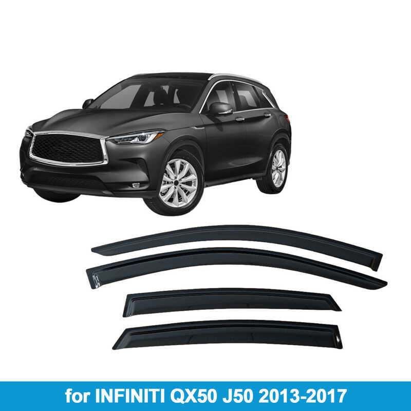 เหมาะสําหรับ Infiniti QX50 2013-2017 Rain Block Side Window Deflector Rain Eyebrow หนา