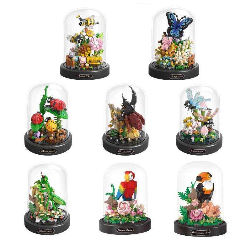 C Balody Animal World Micro Building Block Insect Bee Parrot Wer Assembly Model Mini Brick Figures