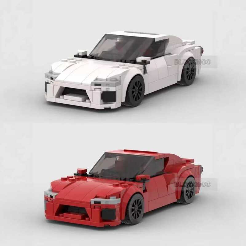 C MOC Bric Creative Gt86 White/Red Car Building Bloc Assembled Puzzle Toy Model Car Gift For Boys&G