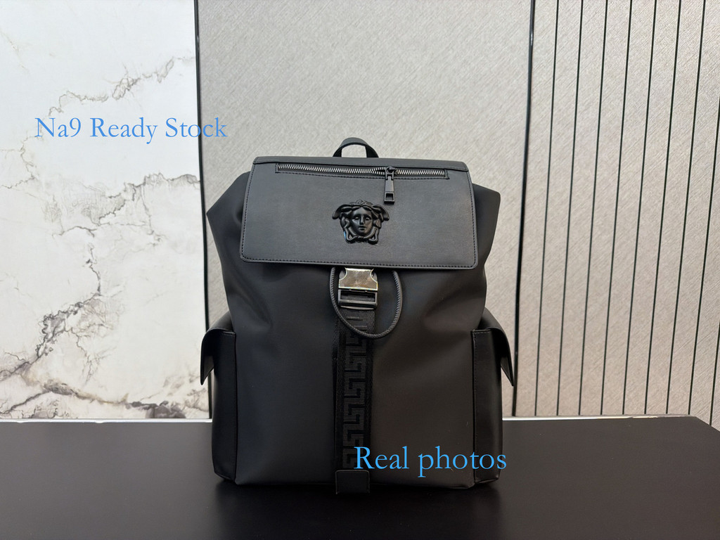 [na9 Ready Stock] Size: 32 * 42cm Canvas Backpack Large Capacity Backpack School Bag Practical All-Match