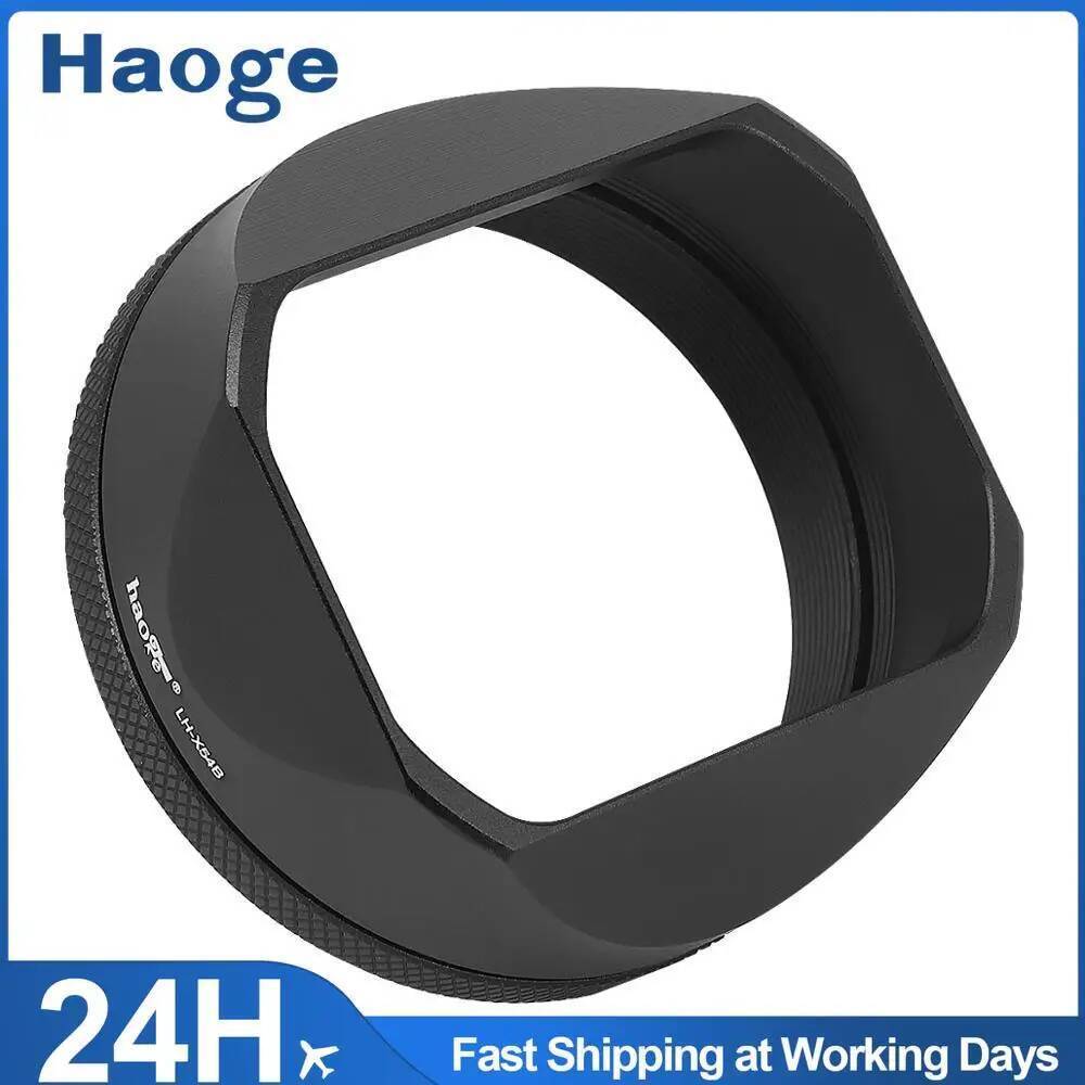 Haoge LH-X54B เลนส์โลหะสี่เหลี่ยมพร้อมแหวนอะแดปเตอร์ 49 มม.สําหรับ Fujifilm Fuji X100VI x100vi X100V