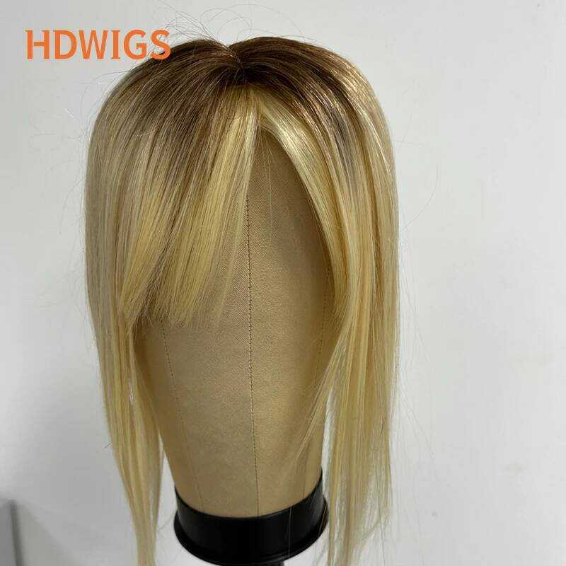 C Silk Top Base Women Toupee Human Hair Wigs Straight Swiss Lace Toppers For Women Natural Human Ha