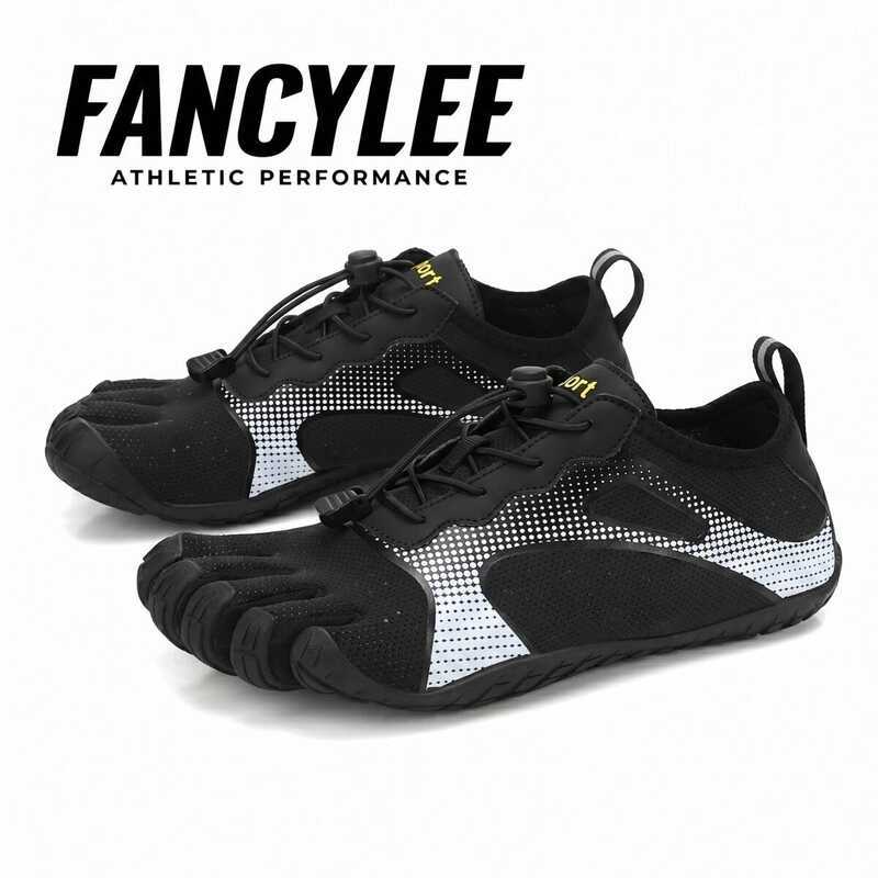 C FANCYLEE Men's Professional Five-Finger Barefoot Shoe Zero-Drop Minimalist Gym Deadlift Squat Sne